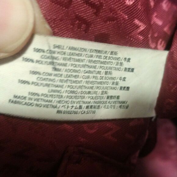 Kate Spade rn 0102760 Maroon Medium Satchel Handbag W/ Crossbody Strap - Picture 10 of 12